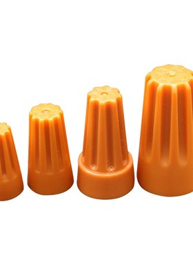 现货金笔P3弹簧接线帽橙色耐高温压线帽欧规闭端子螺旋式接线帽