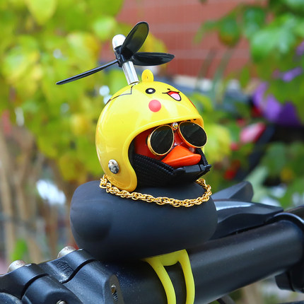 直销小黄鸭车载摆件o电瓶车头盔电动摩托车自行车装饰品汽车小鸭