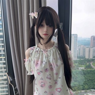泡泡豆雅雅公主假发女全头套式lolita自然可爱长直发网红新款时尚