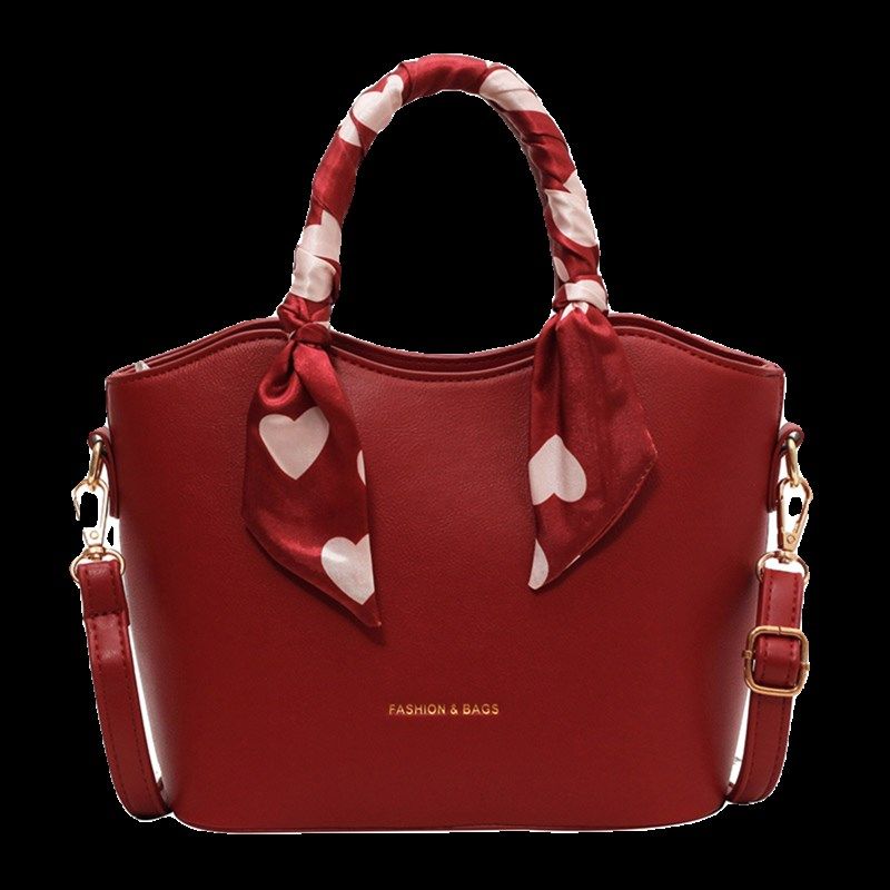 高级感小众红色包包2024新款女包流行百搭斜挎包结婚新娘包手提包