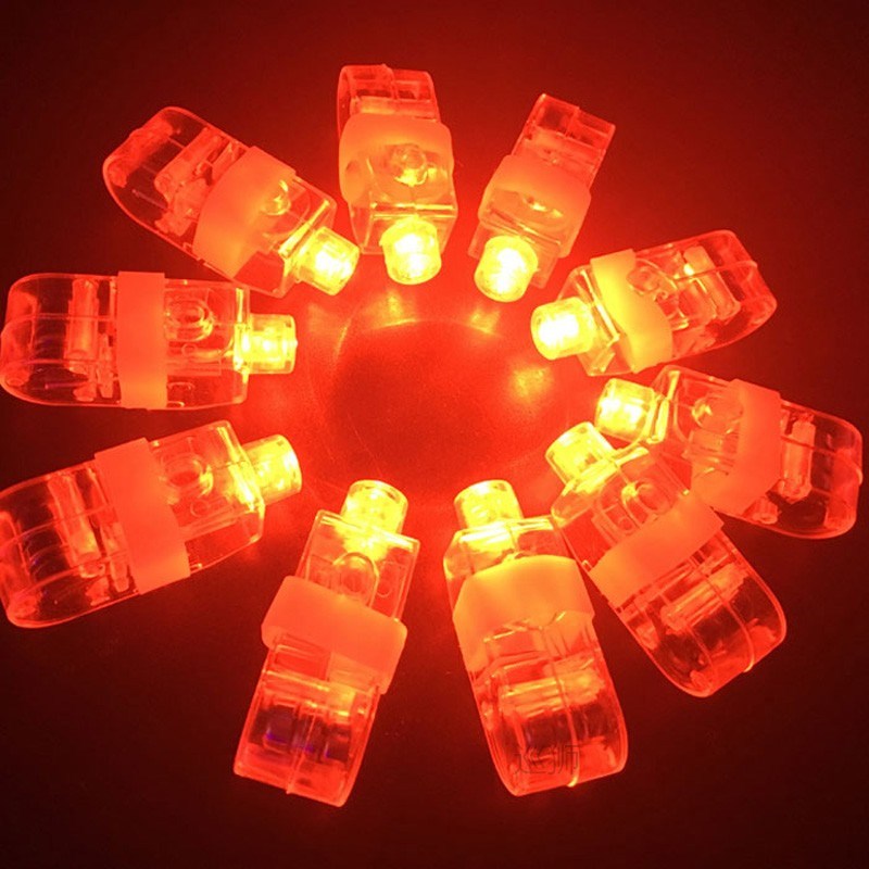 50Pcs / Lot LED Finger Lights Glowing Dazzle Colour Laser Em