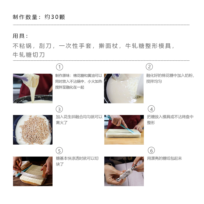 活底牛轧糖模具套装 diy牛轧糖整形切割刀家用雪花酥模具套装可选