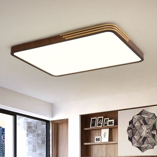 新中式长方形客厅灯led吸顶灯北欧现代简约卧室灯房间主卧灯1866