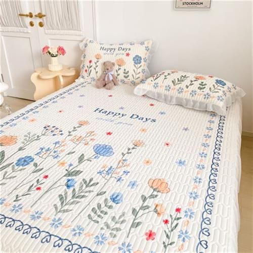 新款凉席凉感软垫夏季宿舍家用冰丝枕套三件套可机洗折叠空调软席