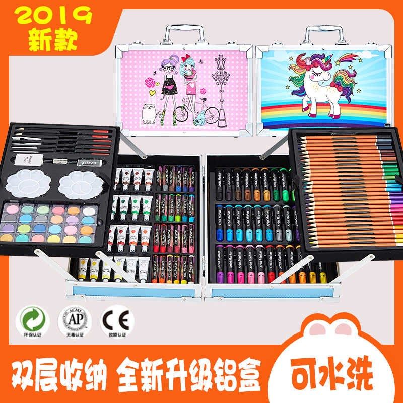 儿童画笔套装美术用画画工具蜡笔水彩笔套装小学生绘画套装女孩,玩具/童车/益智/积木/模型,文具礼盒/绘画套装,淘宝优惠券,粉丝福利购,淘宝优惠卷
