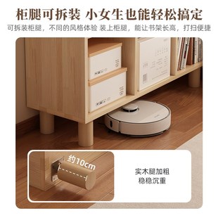 实木书柜立柜卧室多层置物柜杂志柜落地靠墙储物柜家用客厅收纳柜