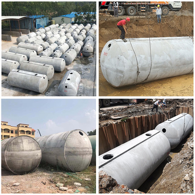 商砼水泥化粪池钢筋混凝土化粪池50方预制板雨水收集池污水调蓄池