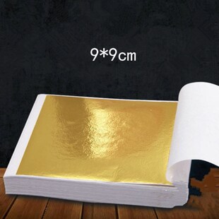 100 sheets Taiwan shiny gold leaf for gilding funiture, line