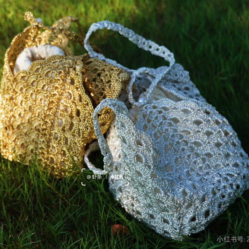 银角金角成品手工编织包钩针镂空手提单肩斜挎水桶包成品包,个性定制/设计服务/DIY,手绘包/包包定制,淘宝优惠券,粉丝福利购,淘宝优惠卷