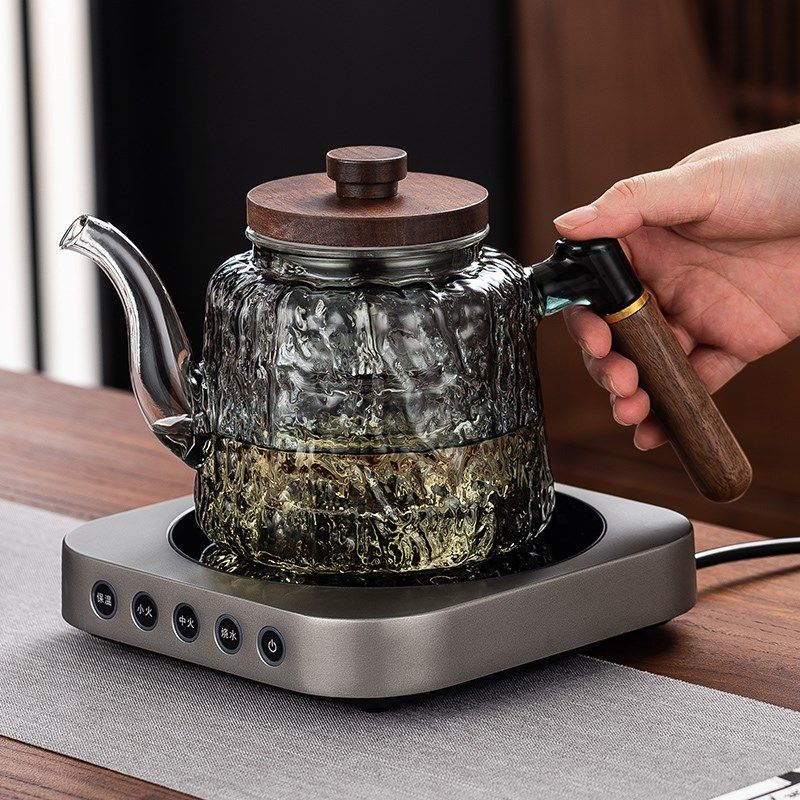 2024加厚蒸煮一体玻璃煮茶壶新款家用电陶炉蒸汽喷淋式煮茶器茶具,餐饮具,茶壶,淘宝优惠券,粉丝福利购,淘宝优惠卷
