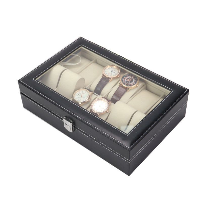 金椟包装12位PUl皮革手表盒珠宝首饰工艺礼品收纳展示包装盒子