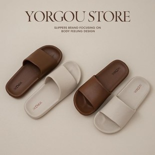 不臭脚拖鞋夏季女防滑防臭男室内家居高级感皮质外穿浴室洗澡凉拖