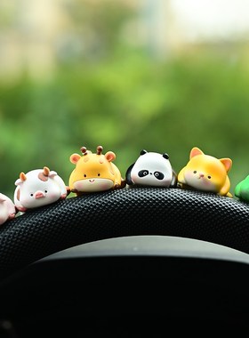 车载可爱摆件中控屏幕趴趴公仔电脑显示器装饰品汽车内饰治愈柴犬