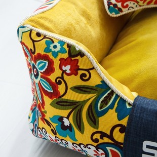 主子家 狗窝猫窝冬季保暖 小型犬中型犬泰迪狗床垫子可拆洗宠物窝