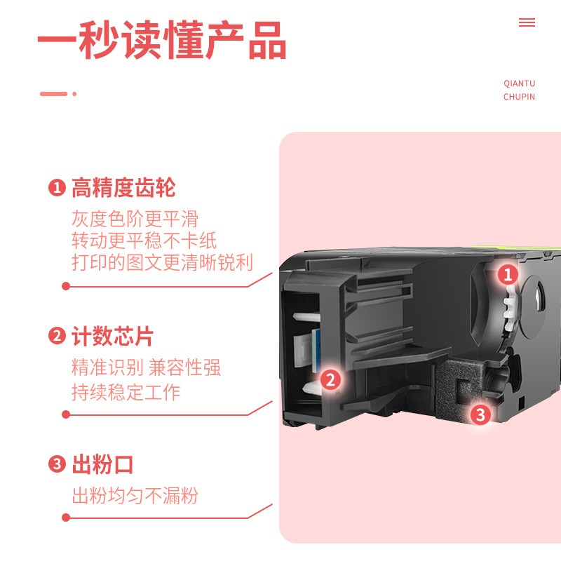 适用CX522利盟CS421dn粉盒CS521墨盒CX421 CX622墨粉CX625ade墨粉