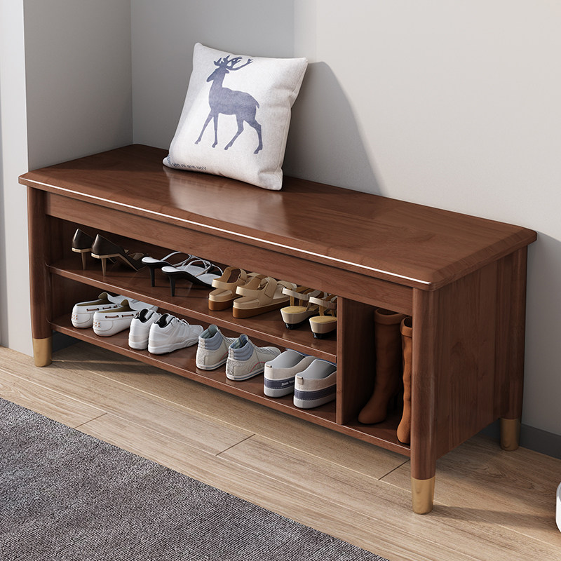 北欧全实木换鞋凳家用门口鞋柜穿鞋凳进i门可坐式换鞋柜收纳储物