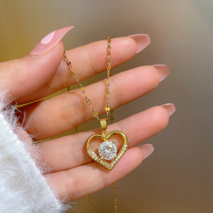 Artificial for Pendant Necklace Heart women 新品 2022 Gems