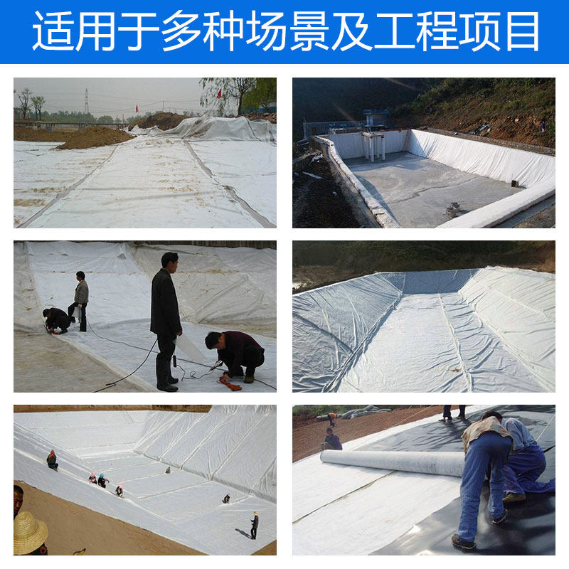 防渗土工膜垃圾填埋场专用防渗膜两布一膜蓄水池藕池鱼塘膜抗老化