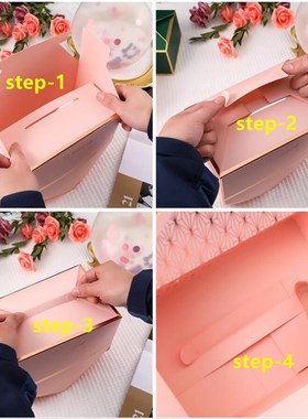 10pcs Gift Boxes Cake Paper Hand Ribbon Baking Box Package L