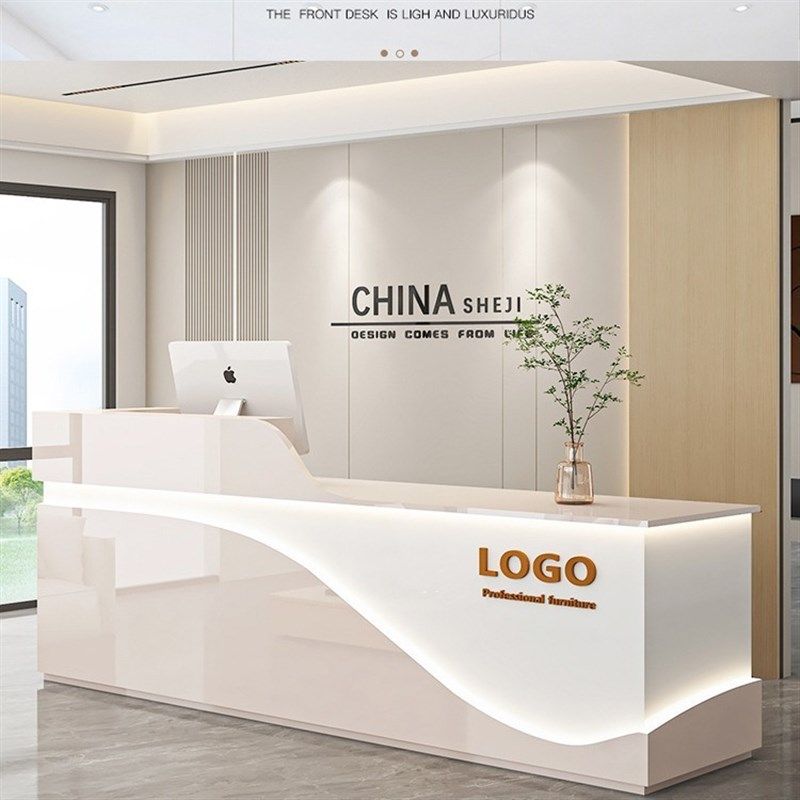 吧台收银台简约现代奶茶店烤漆小型吧台柜服装商用前台公司接待台,商业/办公家具,操作台,淘宝优惠券,粉丝福利购,淘宝优惠卷