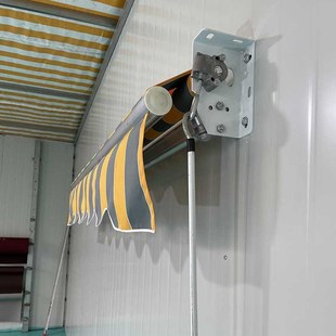 定制手动伸缩篷全盖式曲臂遮阳篷定制尺寸防雨遮阳伸缩棚来图报价