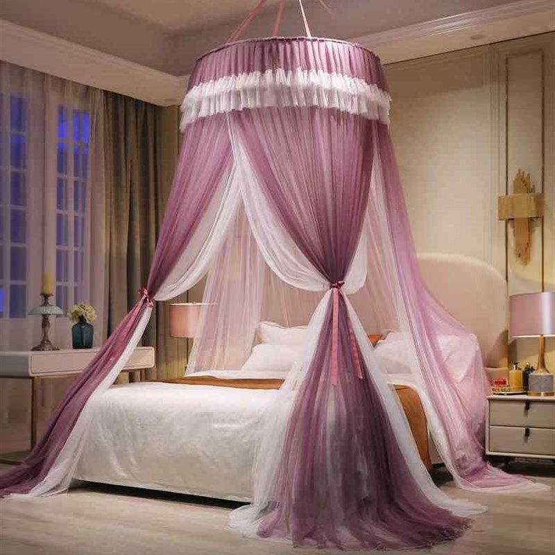 2022新款圆顶蚊帐家用儿童公主风z悬吊式天花板式床幔免安装吊挂,床上用品,蚊帐,淘宝优惠券,粉丝福利购,淘宝优惠卷