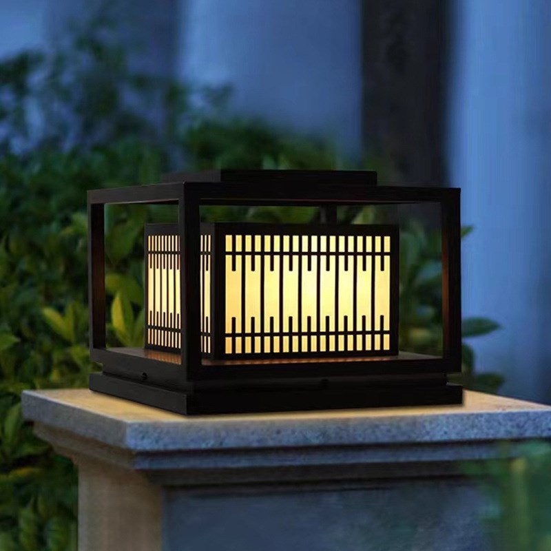 工程别墅柱头灯户外防水节能庭院灯室外花园景观工厂太阳照明大灯