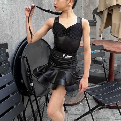 洛利塔儿童练功训练服春夏女童拉C丁舞蹈练习幼儿舞蹈练功服装表