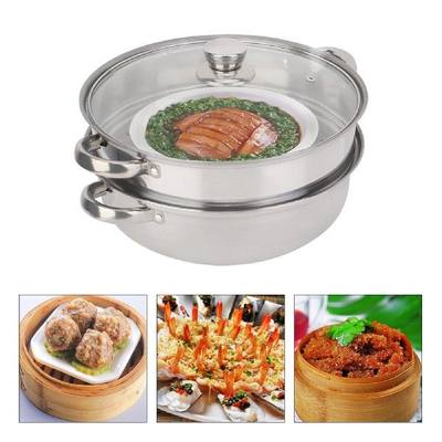 推荐27cm Steamer Double Layers Stockpot Stainless Steel Stea