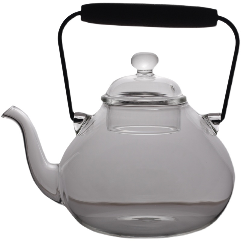 日式提梁壶 高硼硅玻璃煮茶壶煮G水壶电陶炉 透明 泡茶壶