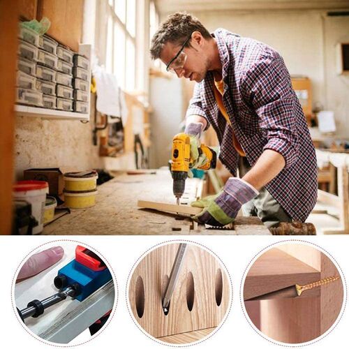 Woodworking Oblique Pocket Hole Locator Jig Kit 15 Degree An