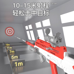 小孩大型机甲电动水枪男女儿童玩具射程远重火力大人泼.水节呲水