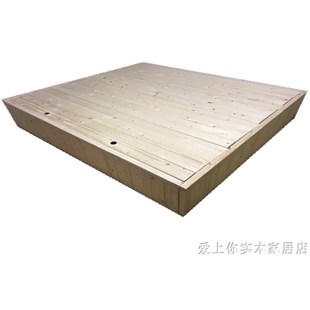 新款简约床15米实木高箱储物床18米日式榻榻米地台民宿床架定制超