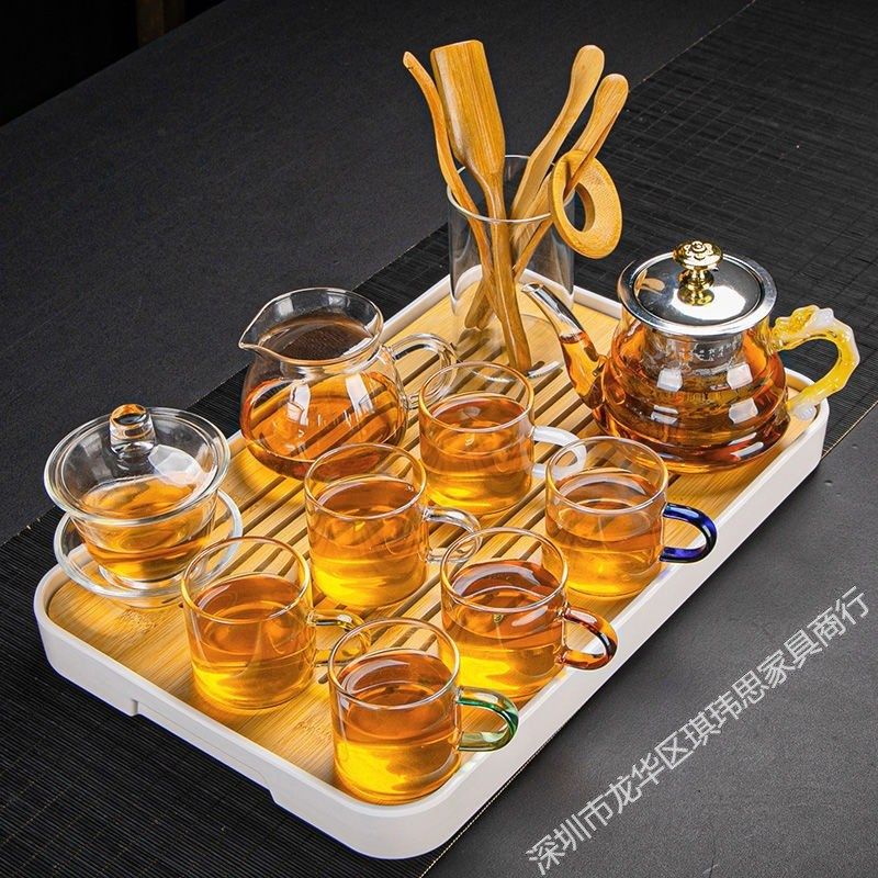 茶具套组日式加厚耐热玻璃茶杯套装家用小杯花茶壶茶海分茶器套装,餐饮具,旅行茶具,淘宝优惠券,粉丝福利购,淘宝优惠卷