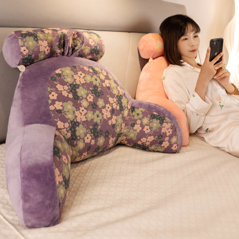 贝梦思特花布牀头靠垫靠枕软包大靠背牀上抱枕玩手机护腰枕头沙发,居家布艺,床头靠垫,淘宝优惠券,粉丝福利购,淘宝优惠卷