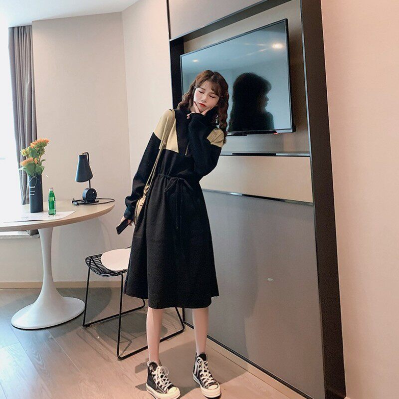 哺乳装外出时尚辣妈款洋装毛衣打底衫春秋外穿哺乳期衣服冬季潮