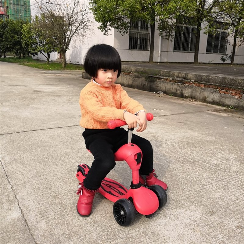 速发三合一滑板车儿童1-3岁6宝宝滑滑车可坐二合一幼童幼儿两用可