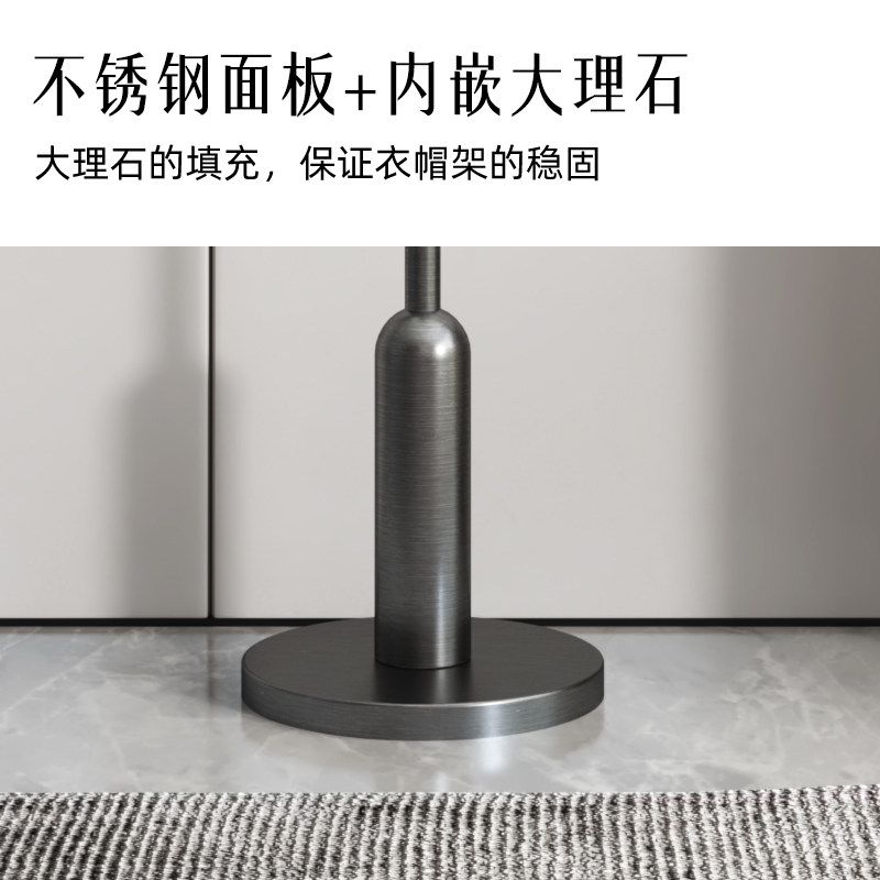 不锈钢室内衣帽架落地意式挂衣架卧室家用简约现小型杆式挂包架