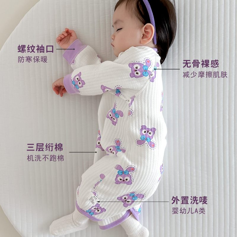 婴儿童睡袋春秋冬季o保暖款宝宝纯棉睡袍护肚连身睡衣裙防踢被神