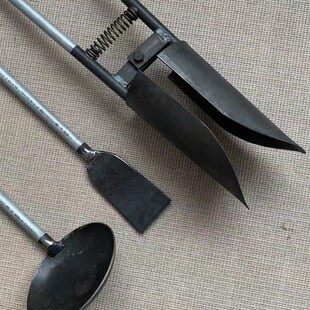 人工挖坑神器挖电线杆洞挖硬土对锹锰钢夹锹掏洛阳铲桩掏桩芯工具