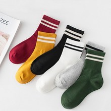 Women Striped Fashion 厂家Funny Cute Loose Crew Cotton Socks