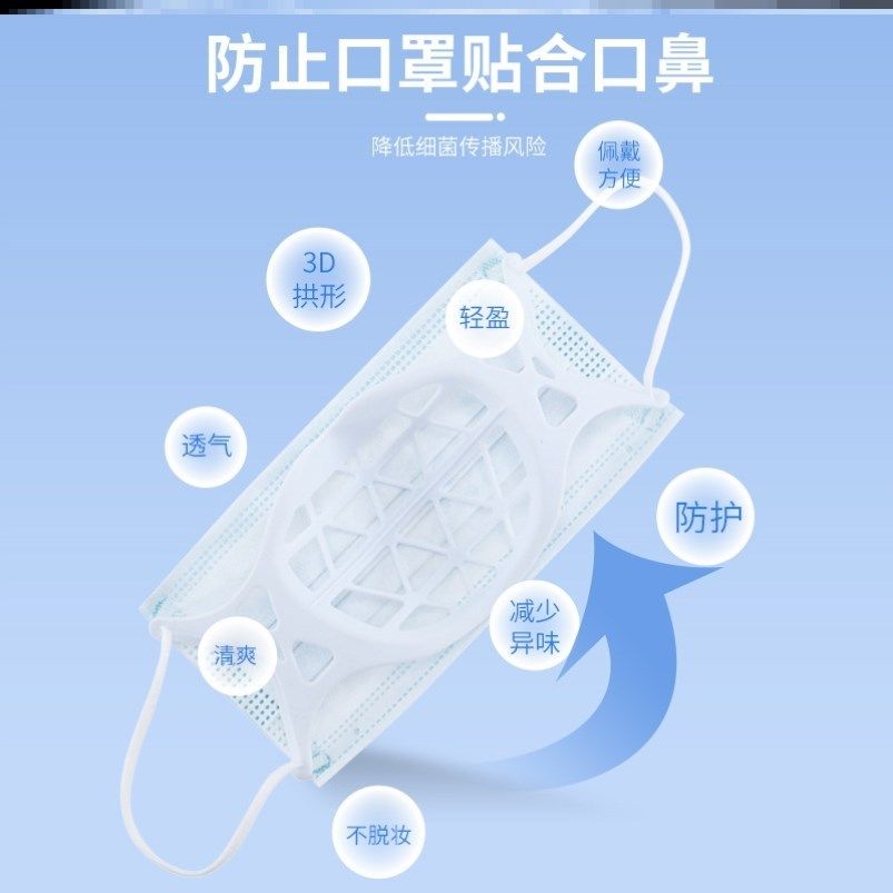 硅胶口罩支架3d立体防脱妆内托支撑内置防闷透气神器口鼻罩分离架,居家日用,口罩护耳/防勒带,淘宝优惠券,粉丝福利购,淘宝优惠卷