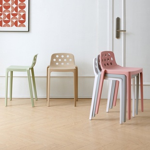 塑料凳子家用加厚可叠放餐厅高板凳备用吃饭胶餐桌凳商用等位凳子