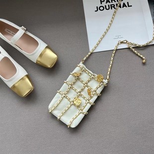 手机包女斜挎2025新款洋气小包包精致迷你小巧黑色链条包包高级感