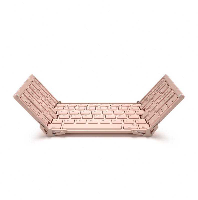 新航世(BOW)HB199多设备折叠无线蓝牙键盘通用T办公小键盘银色品