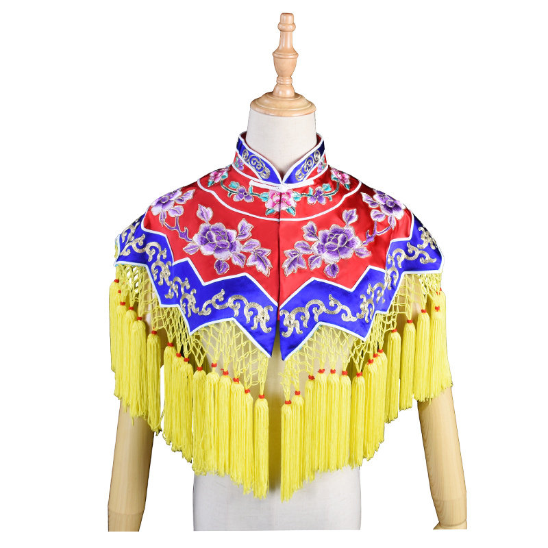 极速祥龙款镶边女蟒云肩/京粤剧戏曲服装女蟒袍配件花旦贵妃醉酒