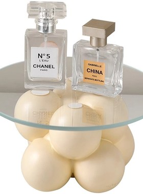 ins北欧桌面置物架摆件卧室梳妆台化妆品首饰收纳托盘轻奢高档