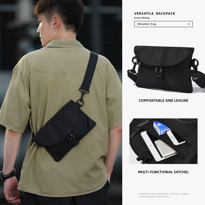 小挎包男士包包单肩包休闲斜挎包男款小包运动小背包男迷你手机包