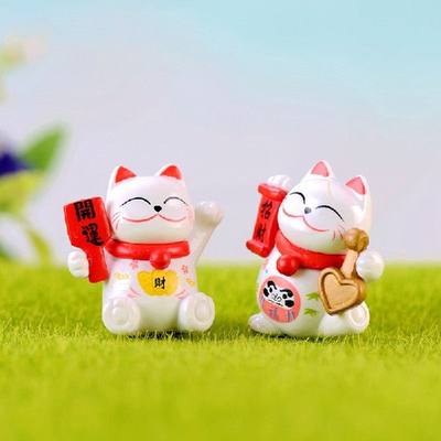 速发Lucky Wealth Cat Model Cartoon PVC Animal Figurine Home