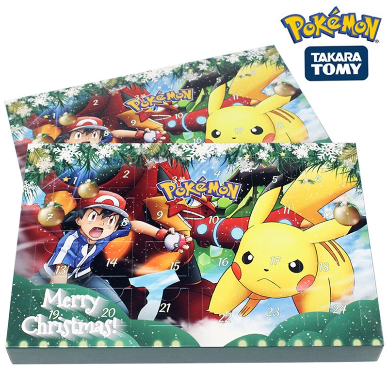 极速In Stock 24Pcs Set Pokemon Figure Christmas Advent Calen